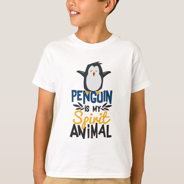 Camiseta O pinguim bonito é meu impressão animal do (Frente)