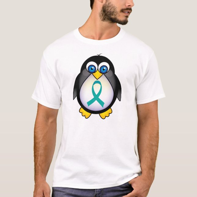 Camiseta O pinguim da fita da cerceta caçoa o T (Frente)