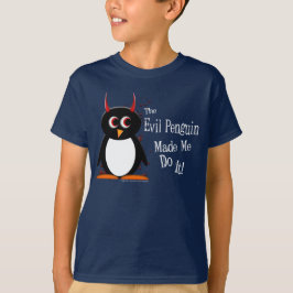 Camiseta O pinguim mau fez-me MIÚDOS t-shirt