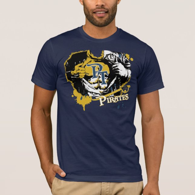 Camiseta O pinheiro pirateia o t-shirt de Longview Texas (Frente)
