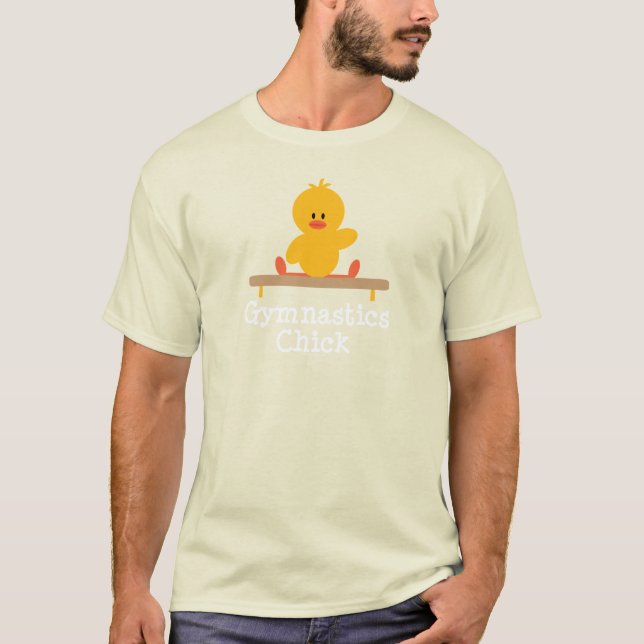 Camiseta O pintinho da ginástica caçoa o grupo (Frente)