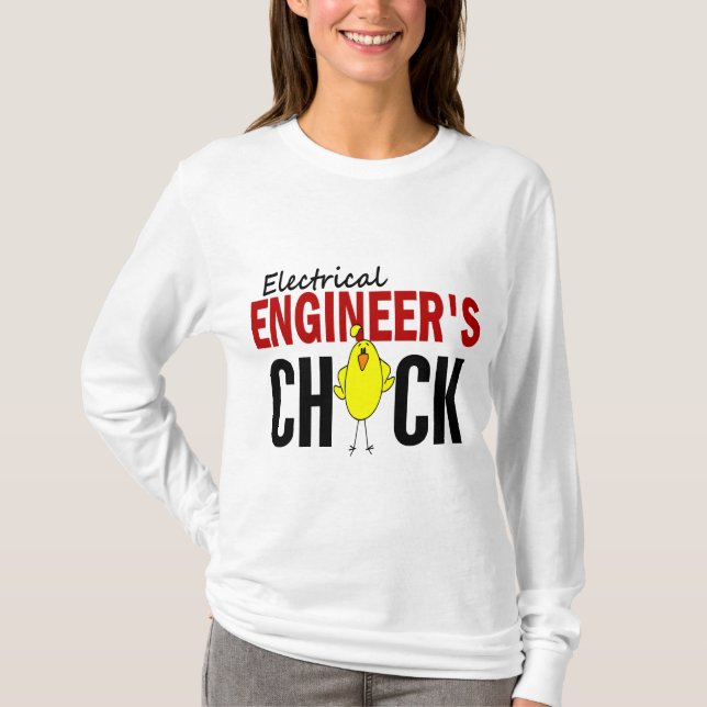 Camiseta O pintinho do engenheiro electrotécnico (Frente)