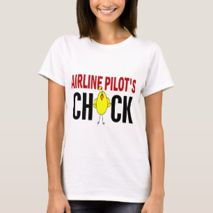 Camiseta O pintinho do piloto da linha aérea