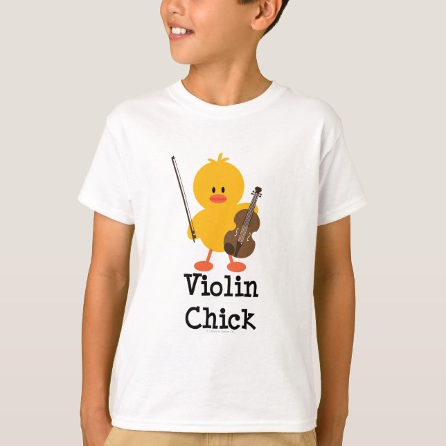 Camiseta O pintinho do violino caçoa o t-shirt (Frente)