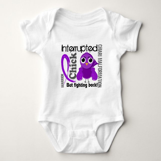 Camiseta O pintinho interrompeu a malformação de 3 Chiari (Frente)