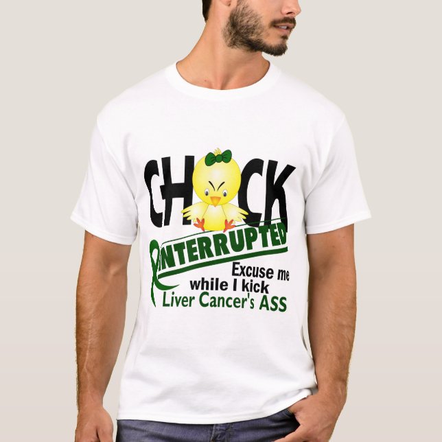 Camiseta O pintinho interrompeu o câncer de figado 2 (Frente)