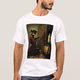 Camiseta O pintor do macaco, 1740 (óleo em canvas)