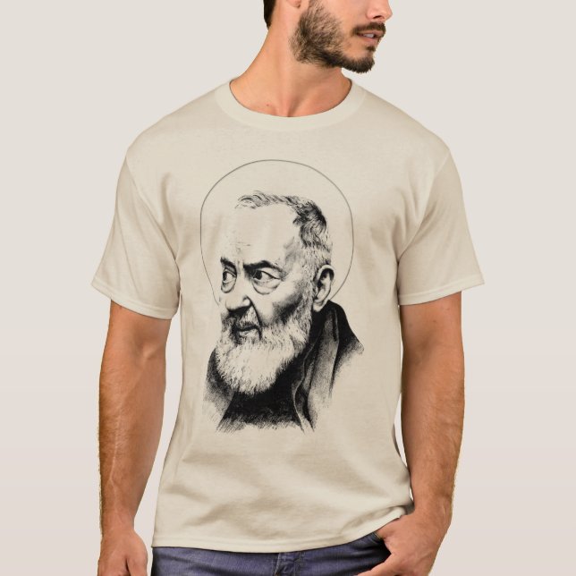 Camiseta O Pio Padre santo Tem O Meu Padre Católico. (Frente)