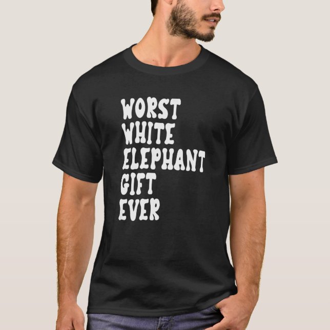 Camiseta O pior elefante branco de sempre para adultos com  (Frente)