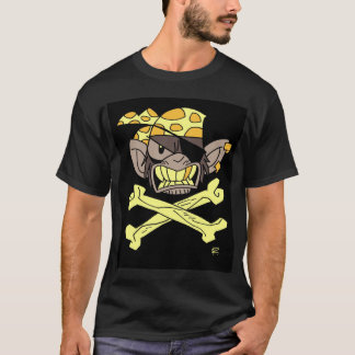 Camiseta O pirata Monkeys o amarelo da bandeira