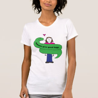 Camiseta O pitão abraça o t-shirt da mulher