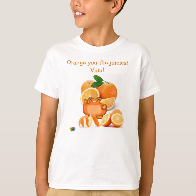 Camiseta O planeta PODZ™ "Laranja você o mais suculento" T- (Frente)