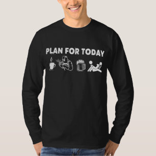 Camiseta O Plano De Soldadura Para Hoje É Cerveja De Café