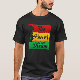 Camiseta O poder de um sonho negro História Dourada Mês ver