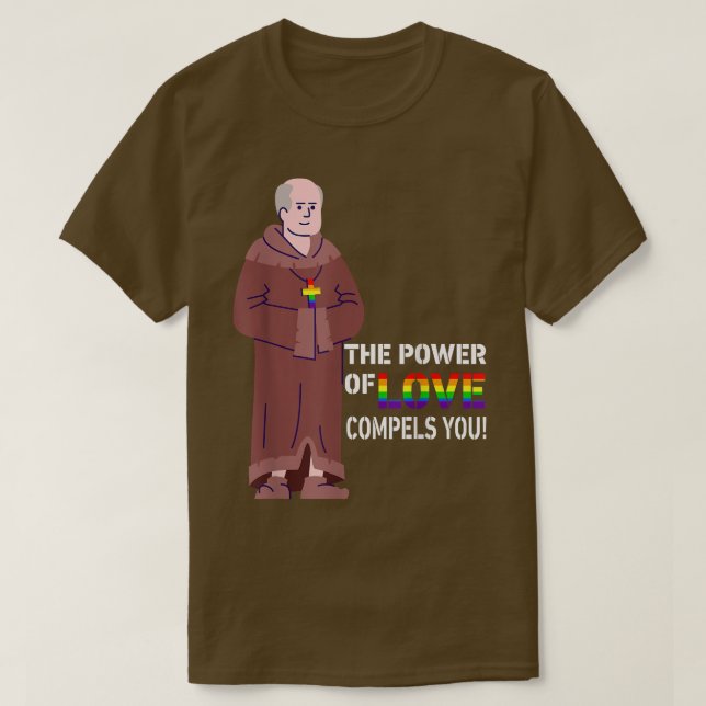Camiseta O Poder Do Amor Compele Você Lgbt Gay Medieval Pr (Frente do Design)