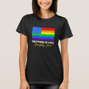 Camiseta O Poder Do Amor Compele Você Lgbt Usa Rainbow 4º