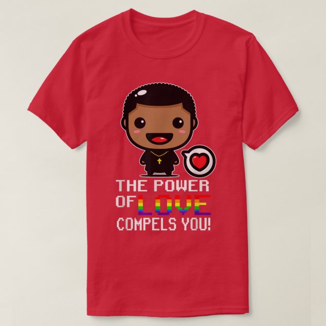Camiseta O Poder Do Amor Constrói Seus Primos Gay LGBT (Frente do Design)