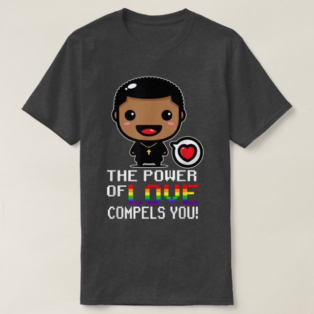 Camiseta O Poder Do Amor Constrói-Te A Gay Negra Lgbt (Frente do Design)