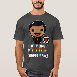 Camiseta O Poder Do Amor Constrói-Te A Gay Negra Lgbt