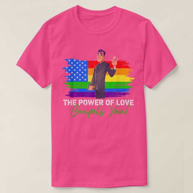 Camiseta O Poder Do Amor Constrói-Te A Lgbt Orgulho gay Pri (Frente do Design)