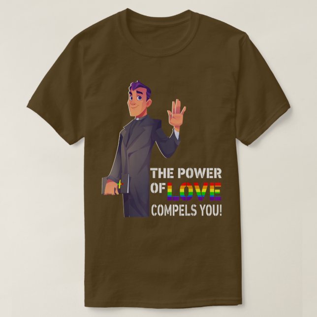 Camiseta O Poder Do Amor Constrói-Te A Lgbt Orgulho gay Pri (Frente do Design)
