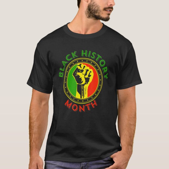 Camiseta O Poder Do Orgulho Africano-Americano É Forçado Pa (Frente)