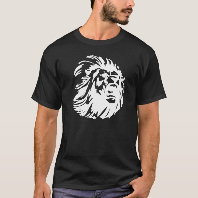 Camiseta o poder do zion enraíza o leão da reggae (Frente)