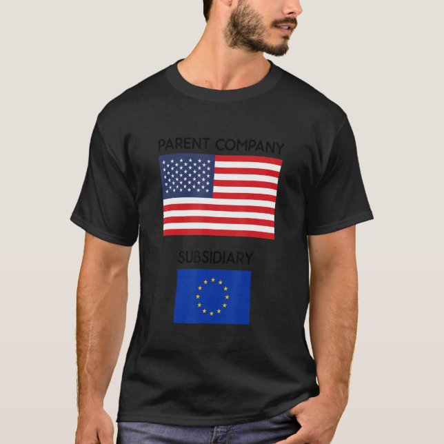Camiseta O poder econômico mundial dos EUA, país subordinad (Frente)