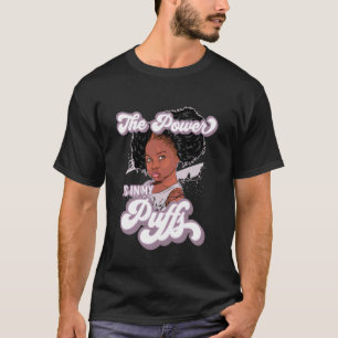 Camiseta O Poder Está Nos Meus Sopros Magia Afro Menina Neg