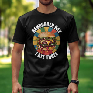 Camiseta O poderoso hambúrguer em uma praça