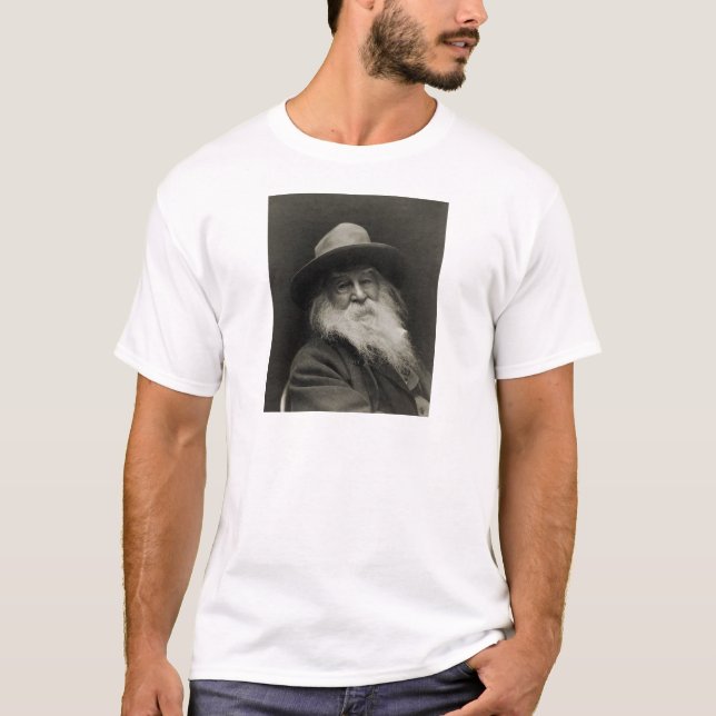 Camiseta O poeta de riso Walt Whitman do filósofo (Frente)