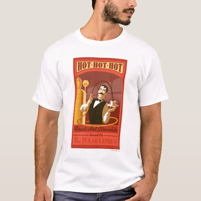 Camiseta O Polar Express | Arte venosa com chocolate quente (Frente)