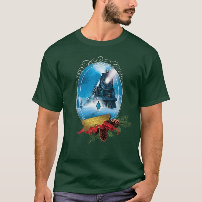 Camiseta O Polar Express | Chegada ao comboio de férias (Frente)
