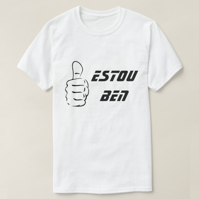 Camiseta O polegar para cima e a palavra galego para mim es (Frente do Design)