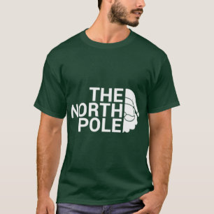 Camiseta O Pólo Norte Branco design engraçado de punho de N