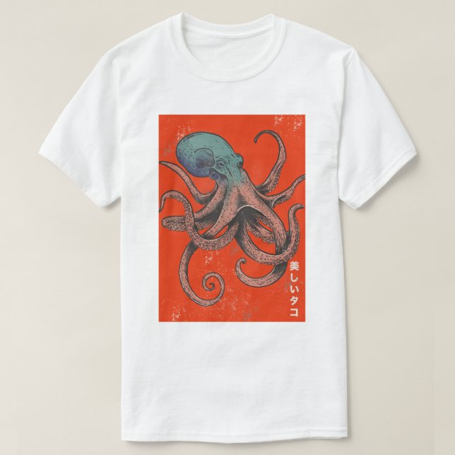 Camiseta O Polvo Bonito (Frente do Design)