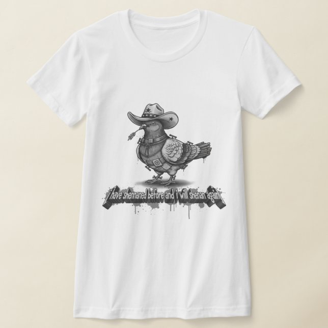 Camiseta O Pombo Maverick: 3D Graffiti Monocromático Prêmio (Postura )