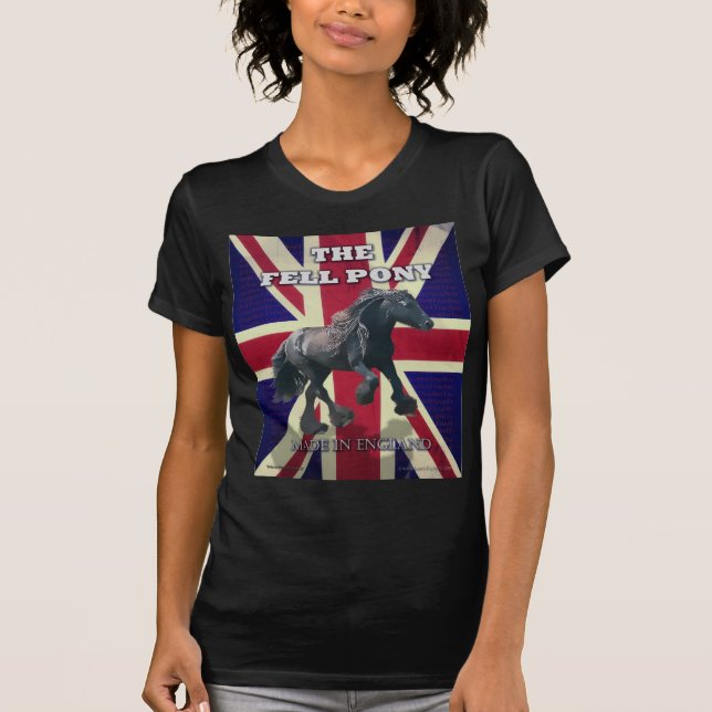 Camiseta "O pônei da queda -- Británico verdadeiro -- Feito (Frente)