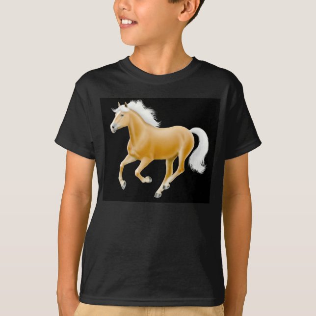 Camiseta O pônei do Palomino de Haflinger caçoa o t-shirt (Frente)