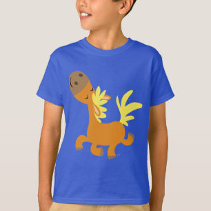 Camiseta O pônei feliz dos desenhos animados caçoa o