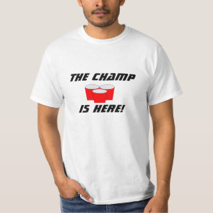Camiseta o pong da cerveja, campeão, não salta