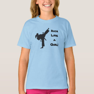 Camiseta O pontapé como artes marciais Tae Kwon de uma