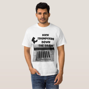 Camiseta O pontapé Trumpcare fora do freio drena para baix