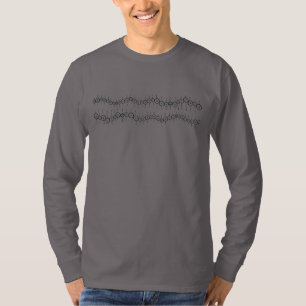 Camiseta O ponto dobro alinha o t-shirt longo da Capa