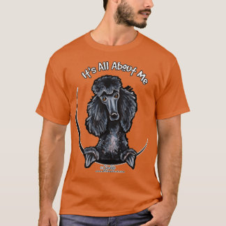 Camiseta O Poodle Padrão Negro É Tudo Sobre Mim 