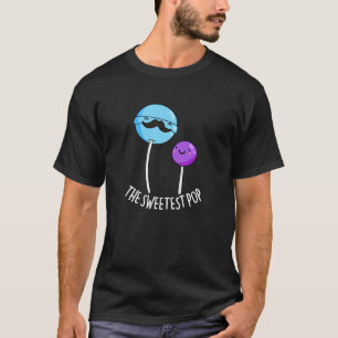 Camiseta O Pop mais doce, Engraçado, Lollipop Pun Dark BG