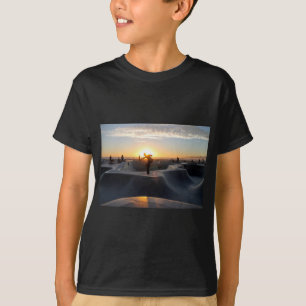 Camiseta O por do sol Califórnia sonha o estilo livre do