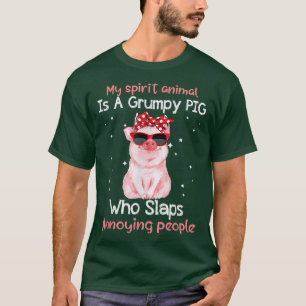 Camiseta O Porco Acima Do Meu Animal Espirituoso É Engraçad