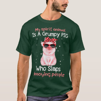 Camiseta O Porco Acima Do Meu Animal Espirituoso É Engraçad