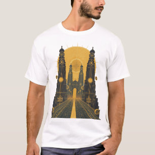 Camiseta O Portal Celestial – Arquitetura Tarot Art Déco